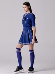 UTAA Pixel Wave Flare Skirt : Women's Blue