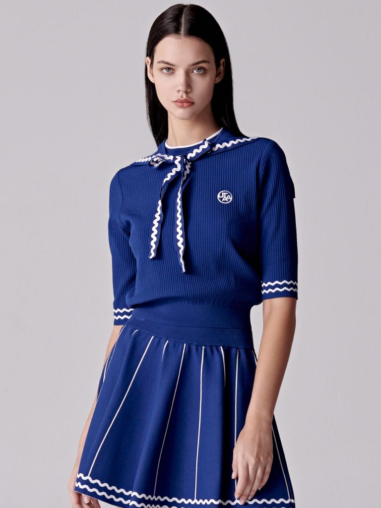 UTAA Pixel Wave Flare Skirt : Women's Blue