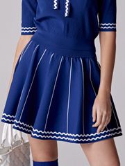 UTAA Pixel Wave Flare Skirt : Women's Blue