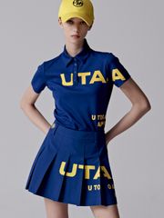 UTAA Brie Big Logo Symbol Short Skirt : Women's Blue