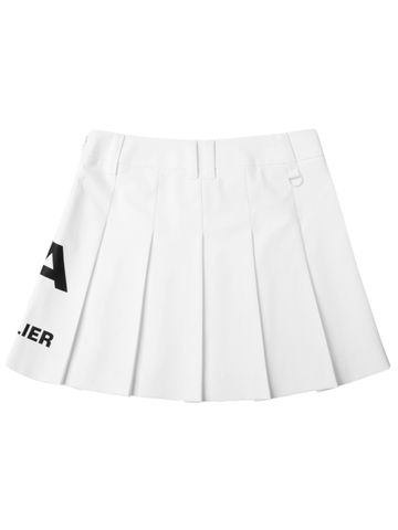 UTAA Brie Big Logo Symbol Short Skirt : Women's White