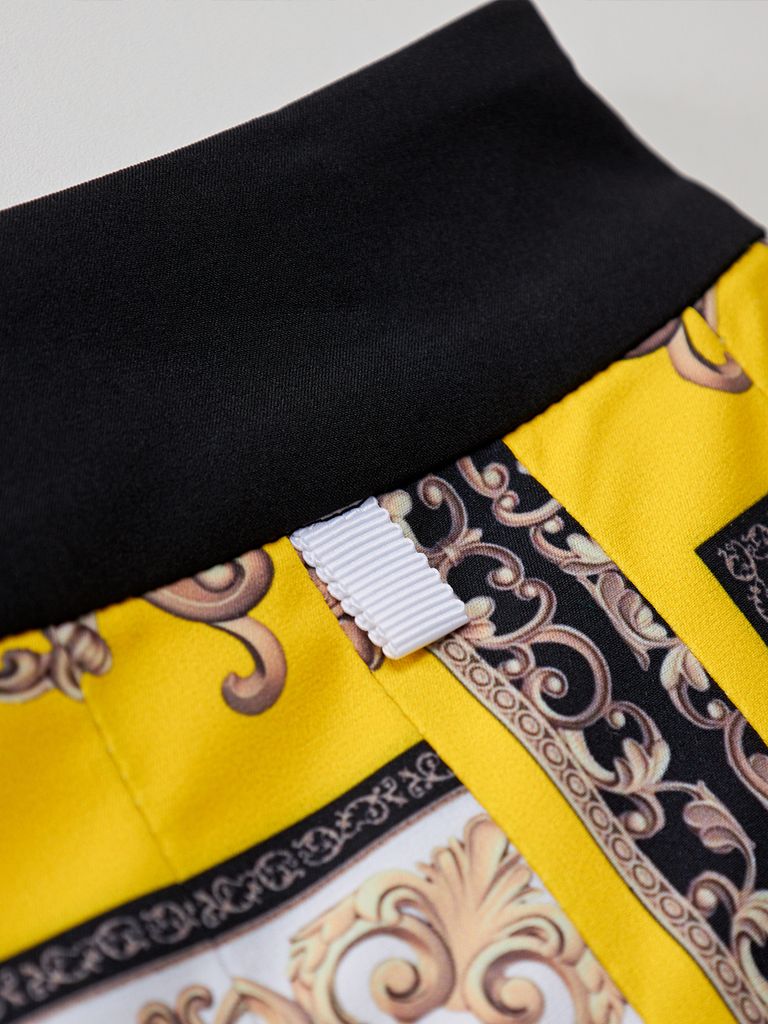 UTAA Ducat Baroque Black Line Skirt : Yellow
