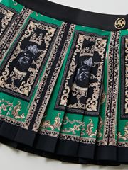 UTAA Ducat Baroque Black Line Skirt : Royal Green