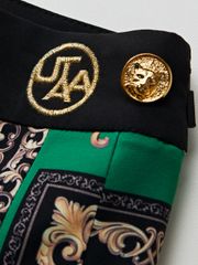 UTAA Ducat Baroque Black Line Skirt : Royal Green