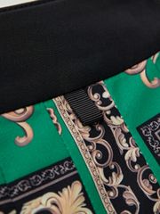 UTAA Ducat Baroque Black Line Skirt : Royal Green