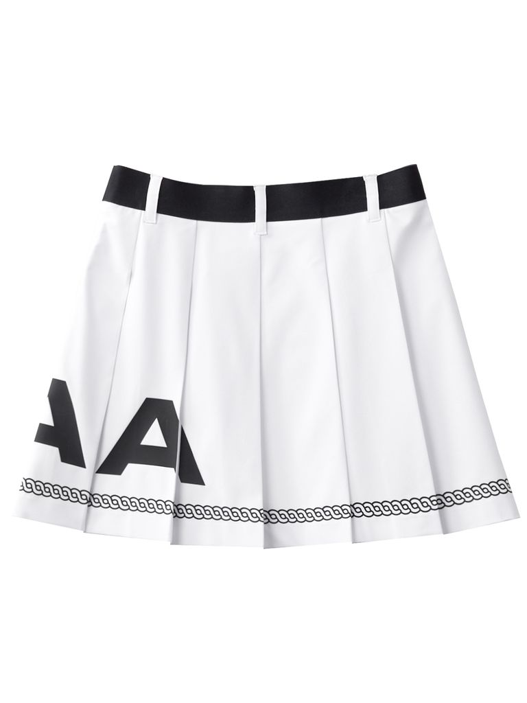 UTAA Logo Scudo Pattern Short Skirt : Women's White