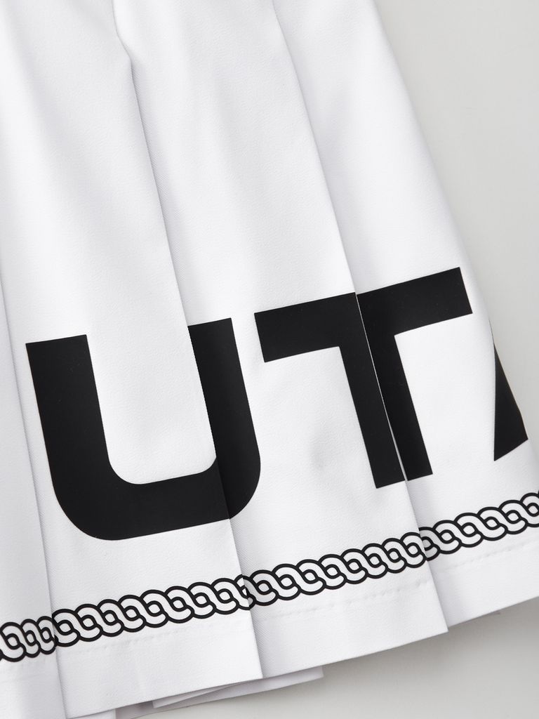 UTAA Logo Scudo Pattern Short Skirt : Women's White