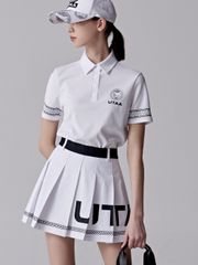 UTAA Logo Scudo Pattern Short Skirt : Women's White