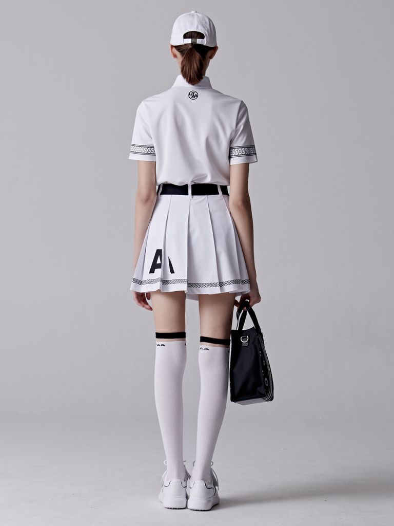 UTAA Logo Scudo Pattern Short Skirt : Women's White