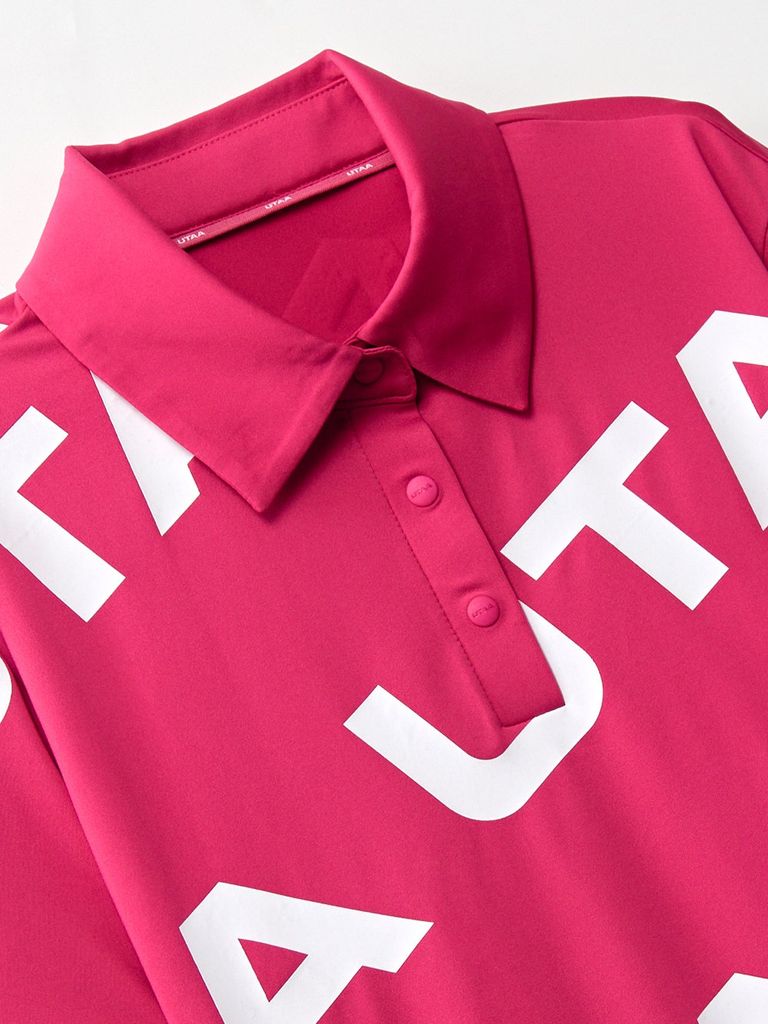 UTAA Logo Wave Polo Shirts : Women's Pink