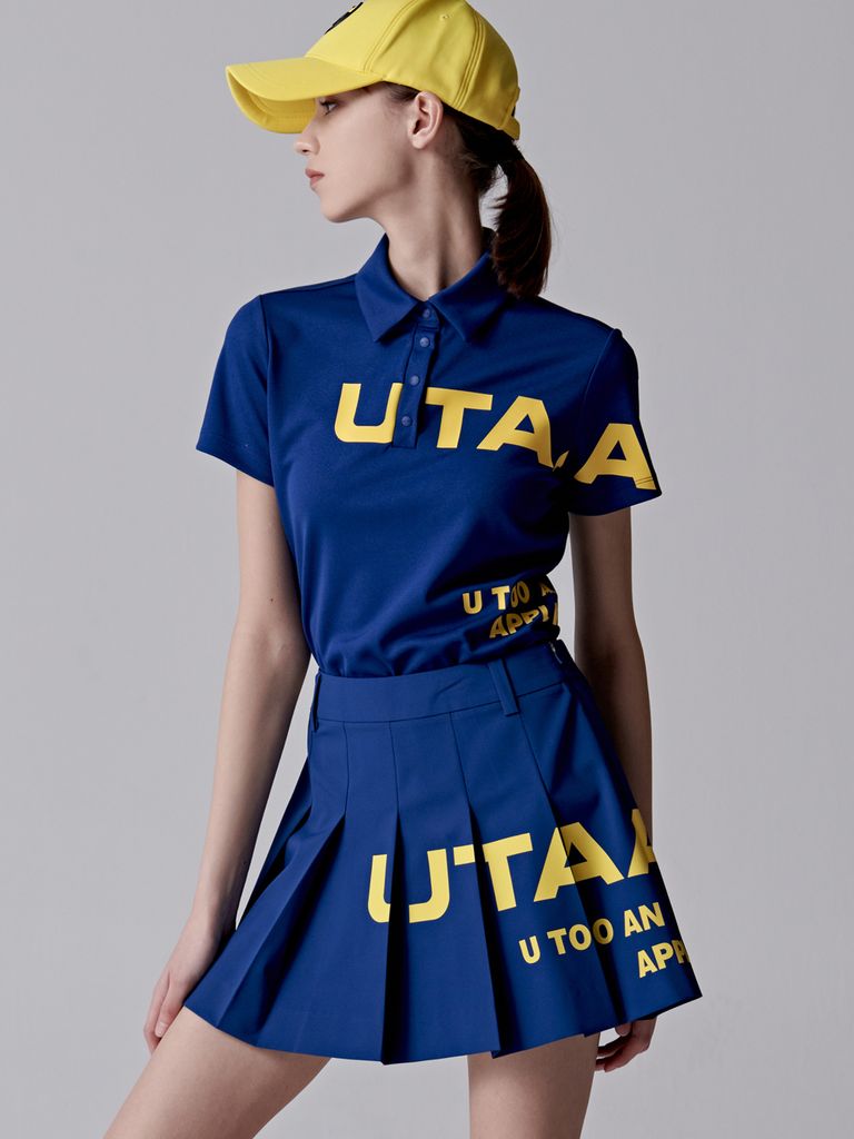 UTAA Brie Big Logo Symbol PK T-Shirts : Women's Blue