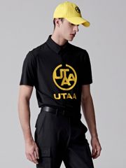 UTAA Logo Emblem PK T-Shirts : Men's Black
