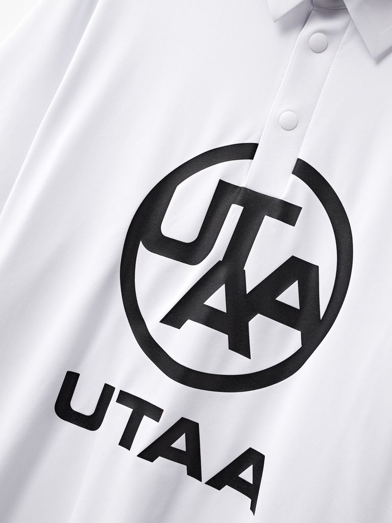 UTAA Logo Emblem PK T-Shirts : Men's White