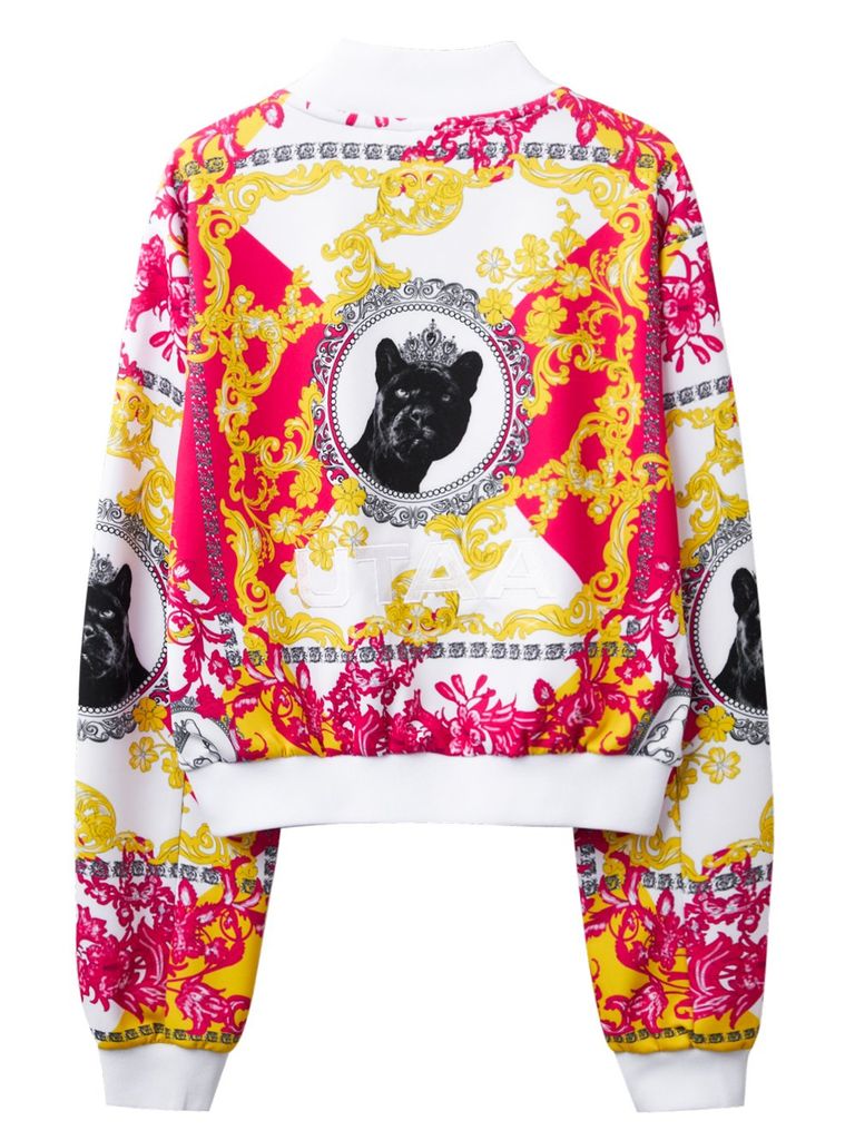 Festive Crown Panther Blouson Jumper : Women's Pink