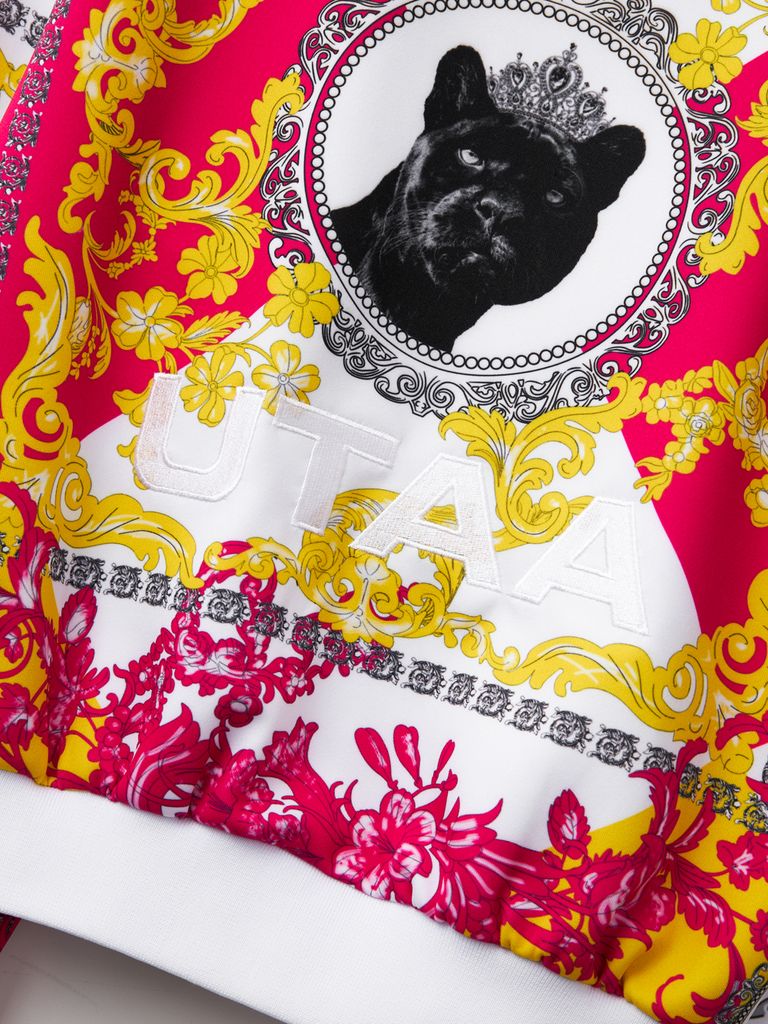 Festive Crown Panther Blouson Jumper : Women's Pink