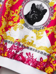 Festive Crown Panther Blouson Jumper : Women's Pink