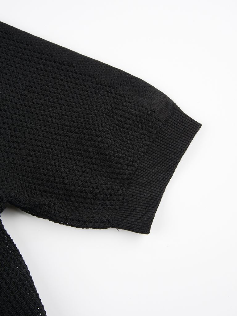 UTAA Mesh Knit Tee : Women's Black