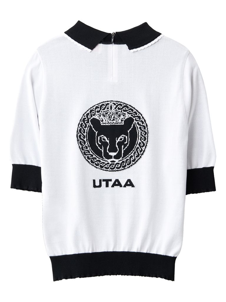 UTAA Ring Panther Wave Knit PK Sleeve : Women's Black