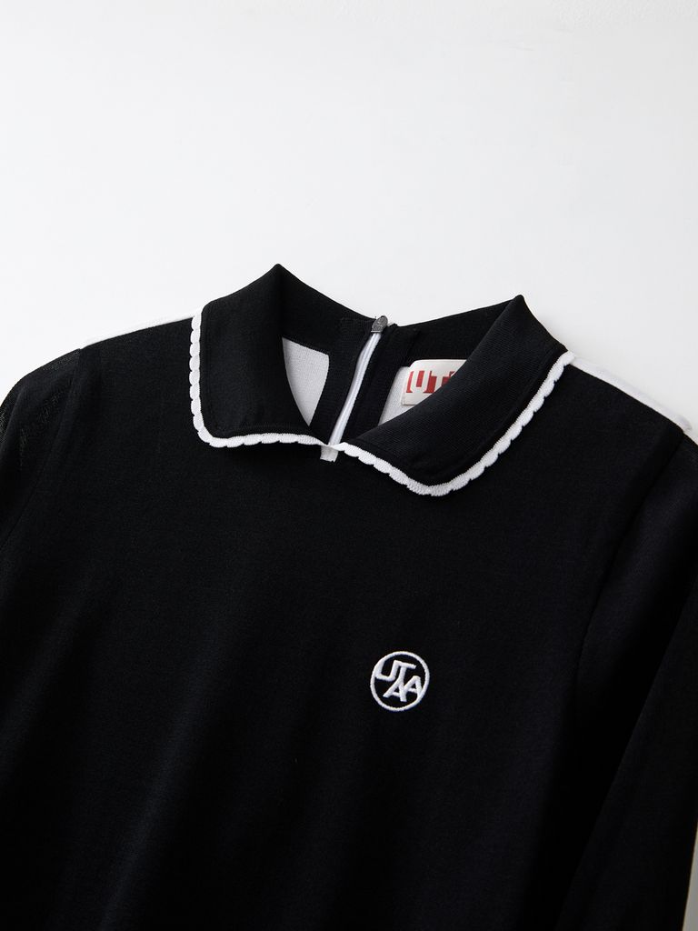 UTAA Ring Panther Wave Knit PK Sleeve : Women's Black