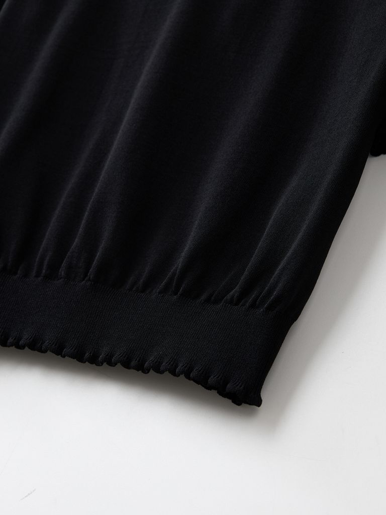 UTAA Ring Panther Wave Knit PK Sleeve : Women's Black