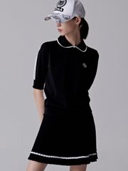 UTAA Ring Panther Wave Knit PK Sleeve : Women's Black