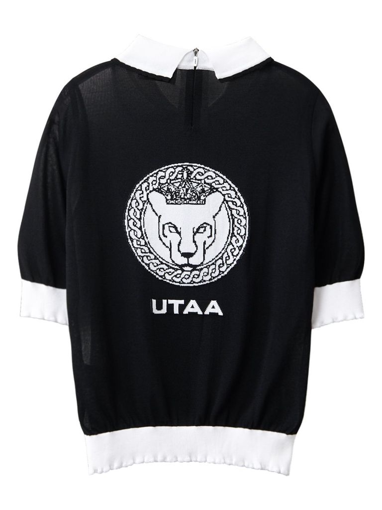 UTAA Ring Panther Wave Knit PK Sleeve : Women's White