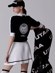 UTAA Ring Panther Wave Knit PK Sleeve : Women's White