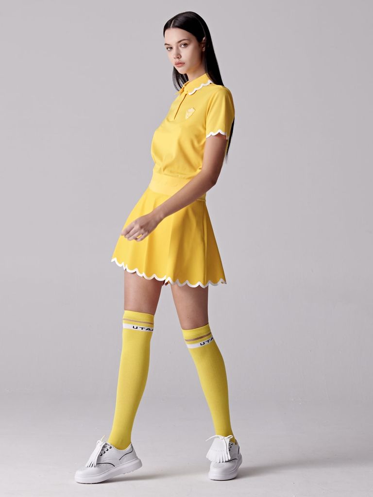 UTAA Tilde Wave Flare Skirt : Yellow