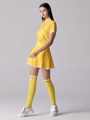 UTAA Tilde Wave Flare Skirt : Yellow