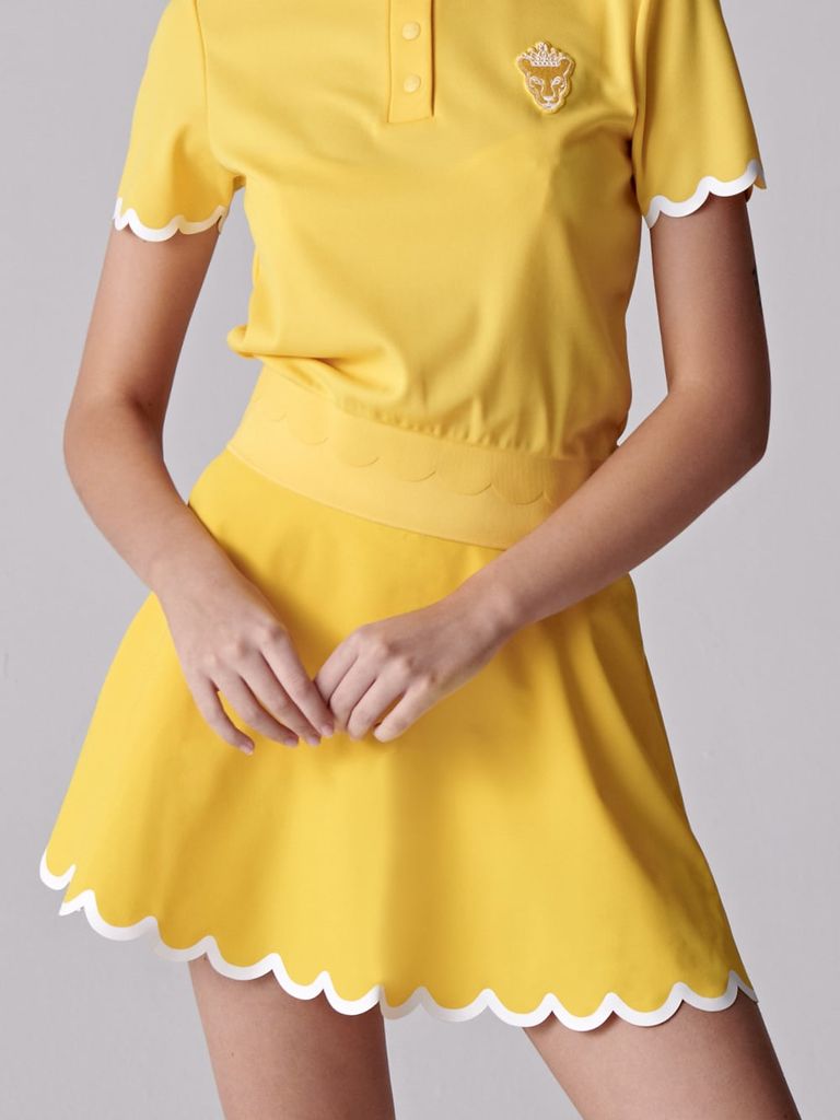 UTAA Tilde Wave Flare Skirt : Yellow