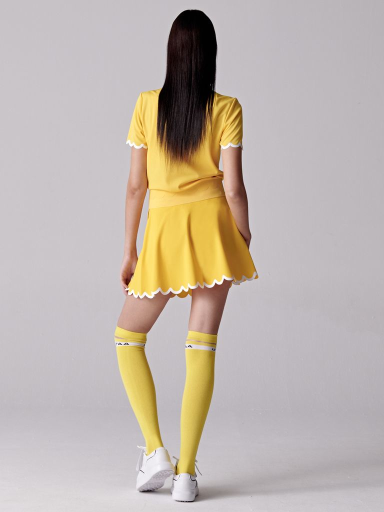 UTAA Tilde Wave Flare Skirt : Yellow