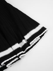 UTAA Wave Flare Knit Skirt : Women's Black