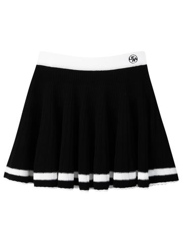 UTAA Wave Flare Knit Skirt : Women's Black