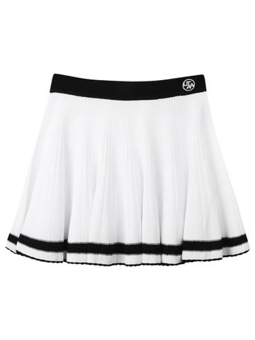 UTAA Wave Flare Knit Skirt : Women's White