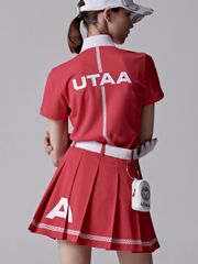 UTAA Logo Scudo Pattern Short Skirt : Women's Pink