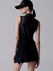 UTAA Flower Lace Half Flare  Skirt: Women's Black