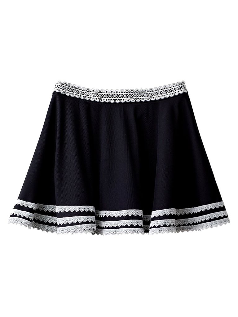 UTAA Triple Lace Flare Skirt : Women's Black