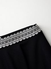 UTAA Triple Lace Flare Skirt : Women's Black