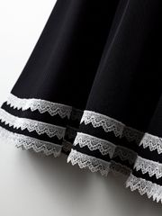 UTAA Triple Lace Flare Skirt : Women's Black