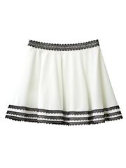 UTAA Triple Lace Flare Skirt : Women's White