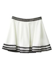 UTAA Triple Lace Flare Skirt : Women's White