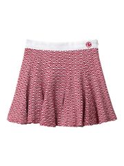 UTAA Ripple Pattern Flare Skirt : Women's Red