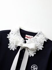 UTAA Notredame Flower Lace T-Shirt : Women's Dark Navy