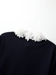 UTAA Notredame Flower Lace T-Shirt : Women's Dark Navy