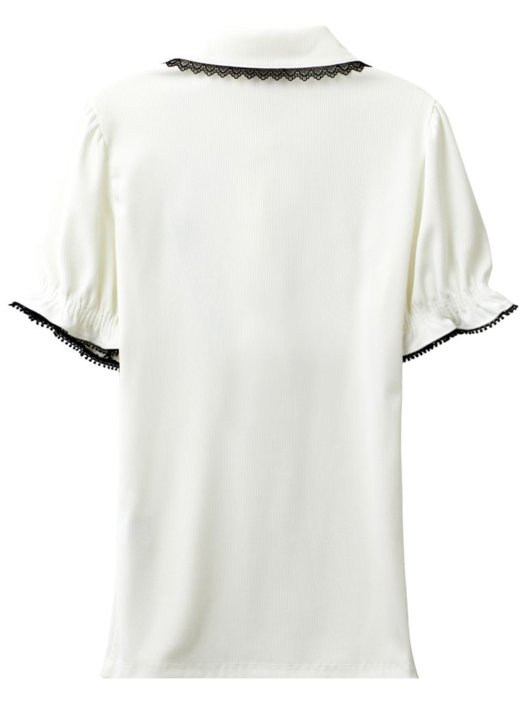 UTAA Ribbon Lace T-Shirt : Women's White