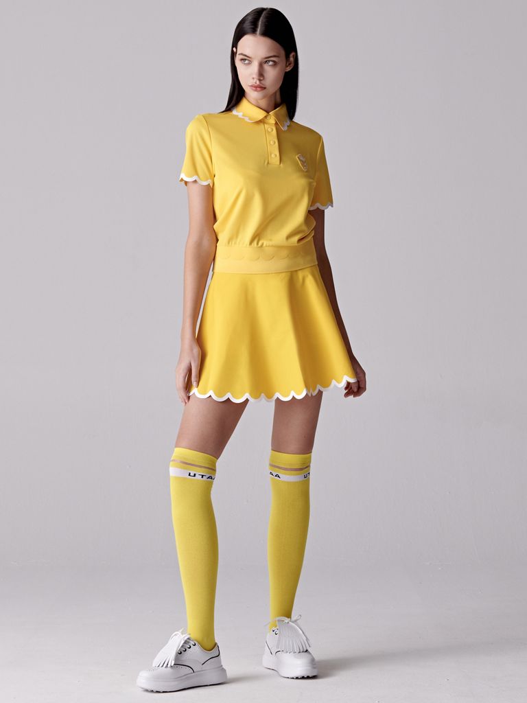 UTAA Tilde Wave Crown Panther T-Shirt : Yellow