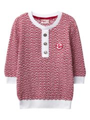 UTAA Ripple Pattern Sleeve T-Shirt : Women's Red