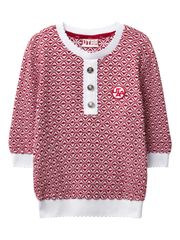 UTAA Ripple Pattern Sleeve T-Shirt : Women's Red