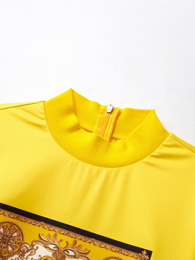 UTAA Canyon Baroque Turtleneck Tee : Women's Yellow