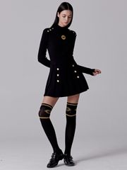 UTAA Gold Scudo Ring Panther Knit Sleeve : Women's Black